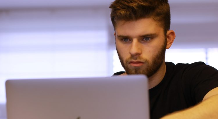 man with laptop