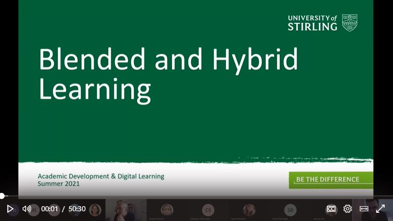 link to recording of hybrid teaching session